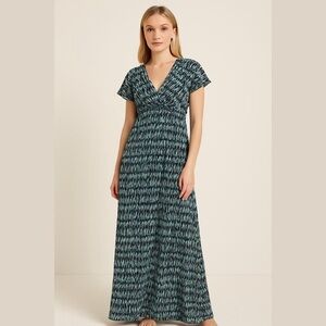 gf by Geren Ford Multicolored Maxi Dress NEW Size XS 52" Length Billowy
Sleeves